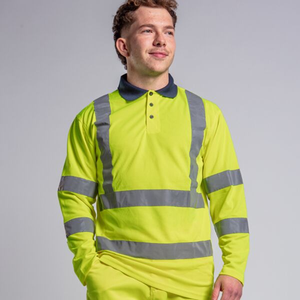 PRO RTX Hi-Vis Long Sleeve Polo Shirt Thumbnail